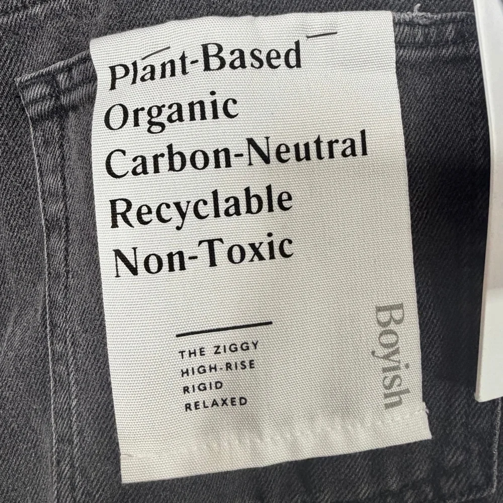 NEW with tags Boyish Black The Ziggy High-Rise Straight Leg Jeans Size 30